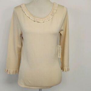 PURSUITS, Ltd. Silk Blend Embellished NWT Sweater NWT
